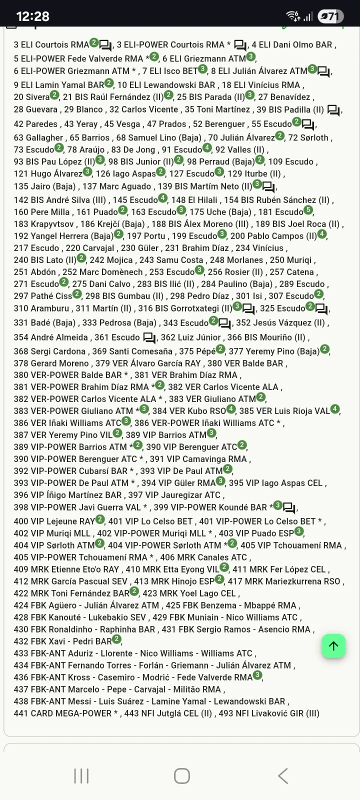 Pack Cromos repetidos Megacracks 25/26