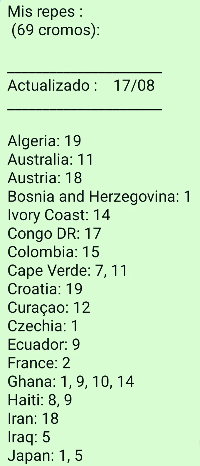 Mis REPES : 1/2 actualizado 17/8
