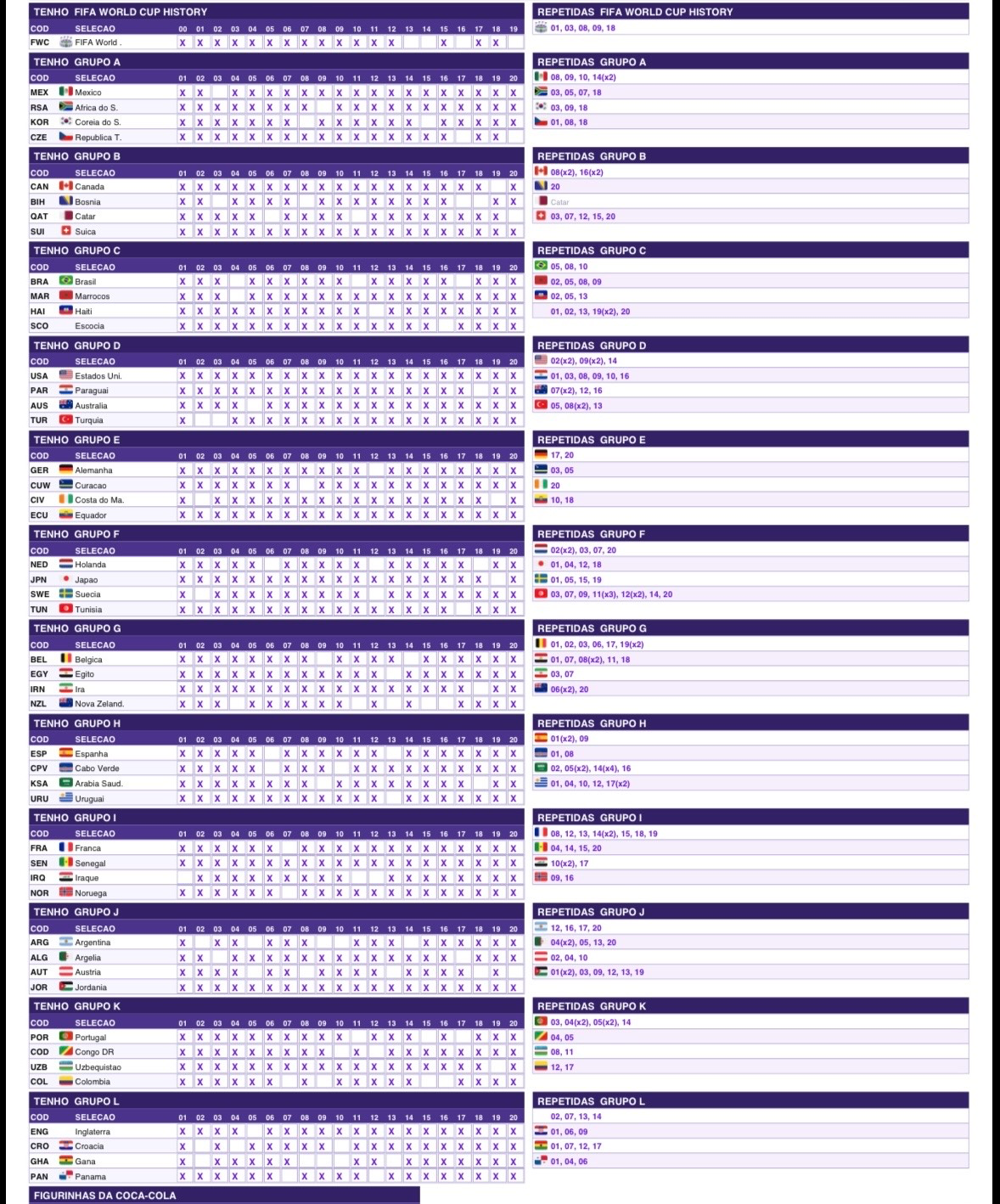 Cambio cromos mundial 26