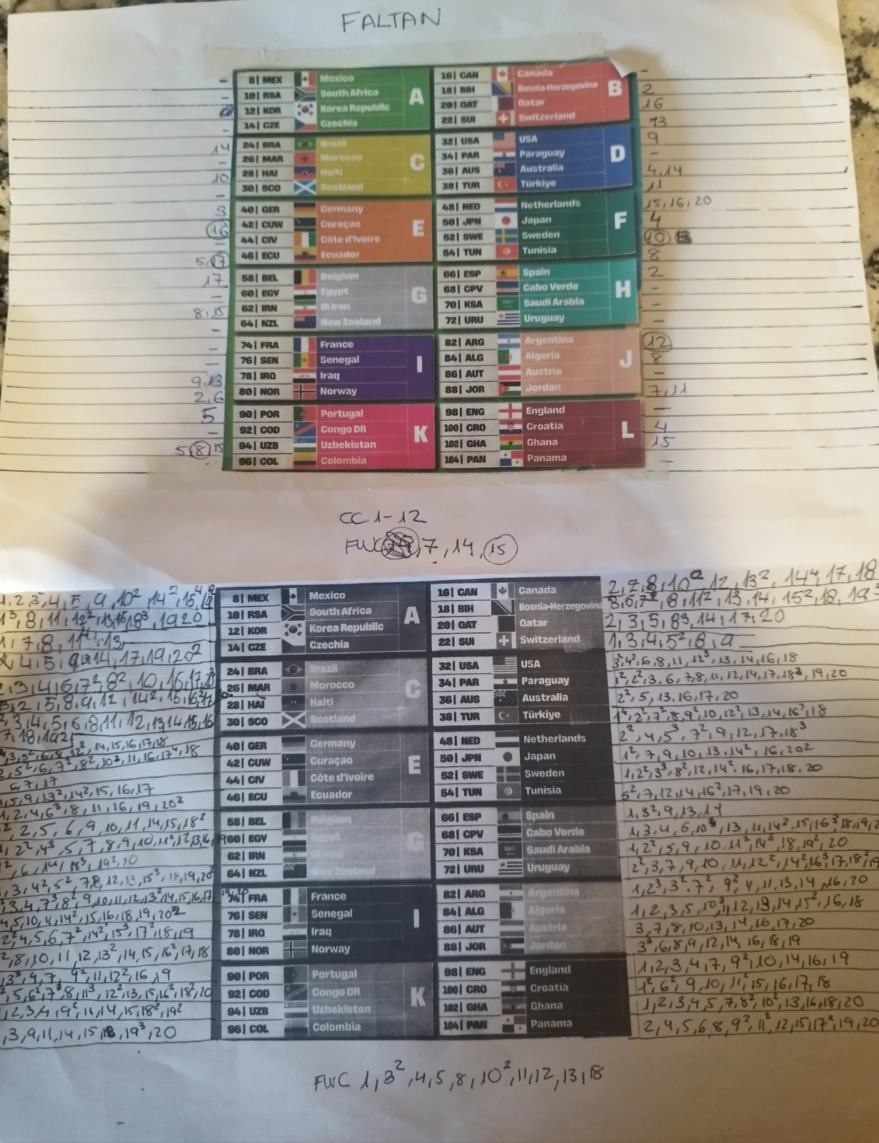 Intercambio cromos mundial
