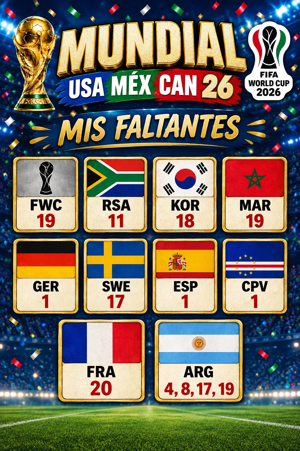 Últimas faltantes