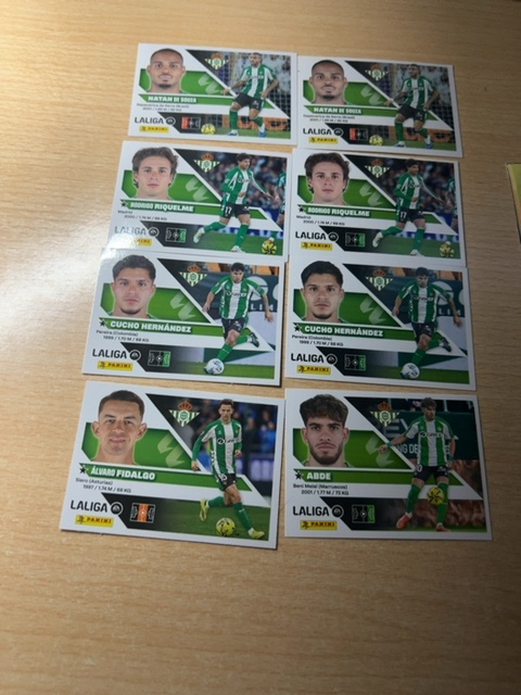 Pack 8 Cromos Real Betis